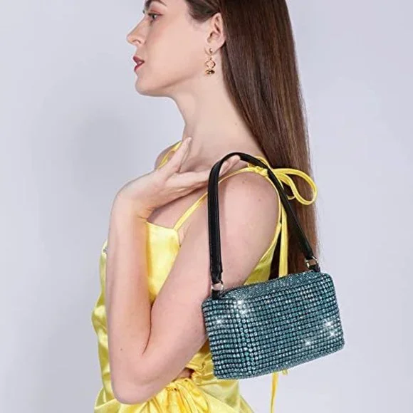 NEW Sparkling Bling Swarovski Crystal Rhinestone Bag Clutch Purse +FREE … - Picture 11 of 17